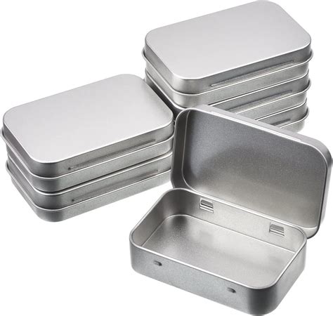 flat metal tin boxes|empty tin containers for sale.